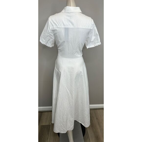 Toccin Megan Tie-Waist Cotton Midi-Dress Size Small $495 - Picture 9 of 11